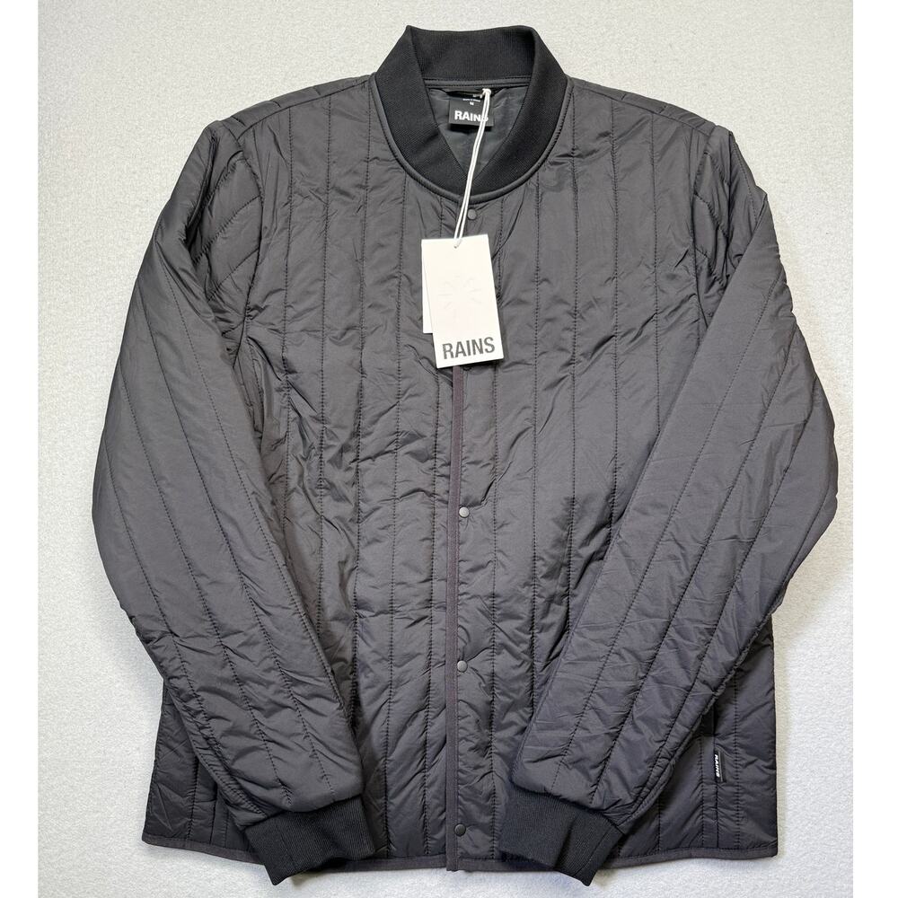 Rains Men's Banja Liner Lightweight Bomber Jacket black Medium $150